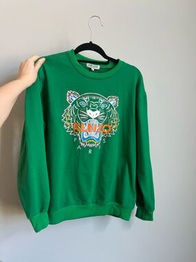 KENZO Green Tiger Logo Sweatshirt